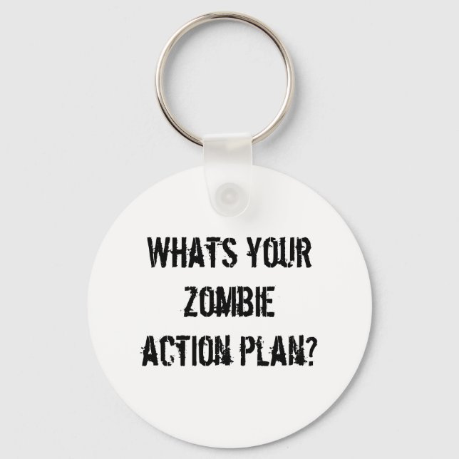 Porte-clés Quel est votre plan d'action zombie ? (Recto)