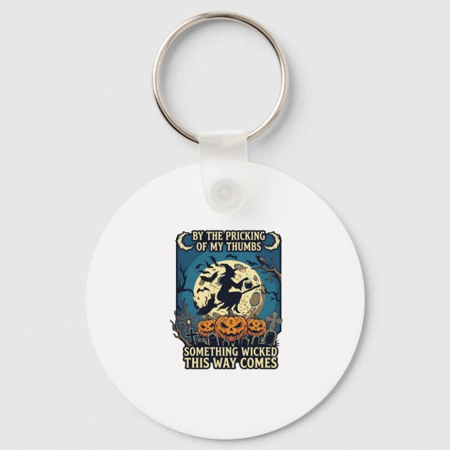 Porte-clés Quelque chose de méchant arrive Sorcière Halloween (Recto)