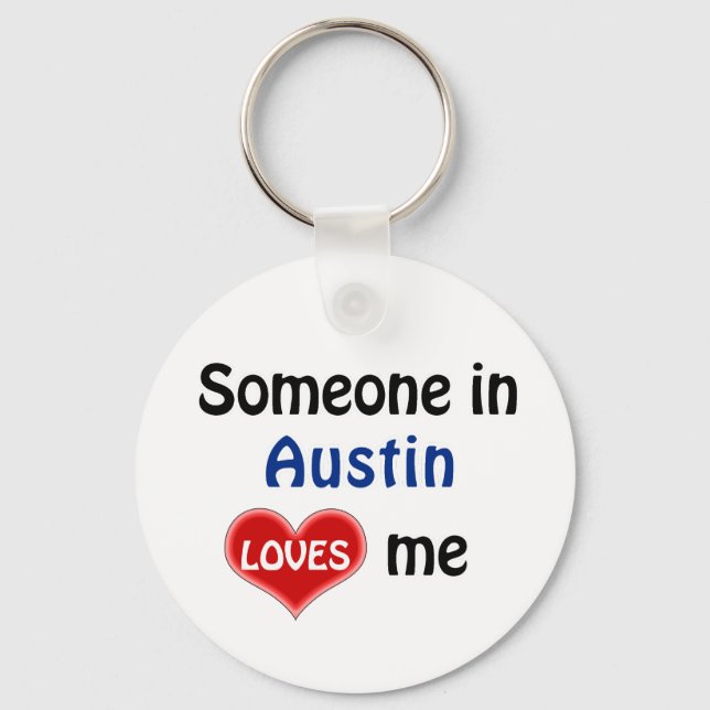 Porte-clés Quelqu'un à Austin m'aime (Recto)