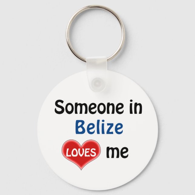 Porte-clés Quelqu'un à Belize m'aime (Recto)