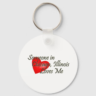 Porte-clés Quelqu'un à Chicago m'aime
