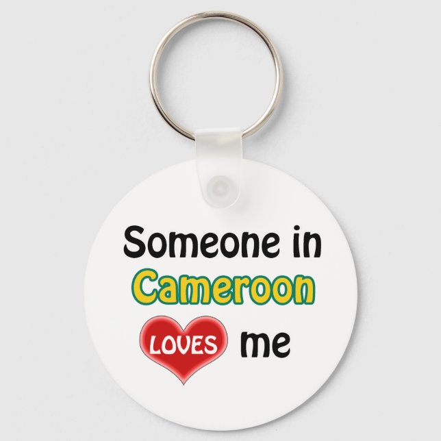 Porte-clés Quelqu'un au Cameroun m'aime (Recto)