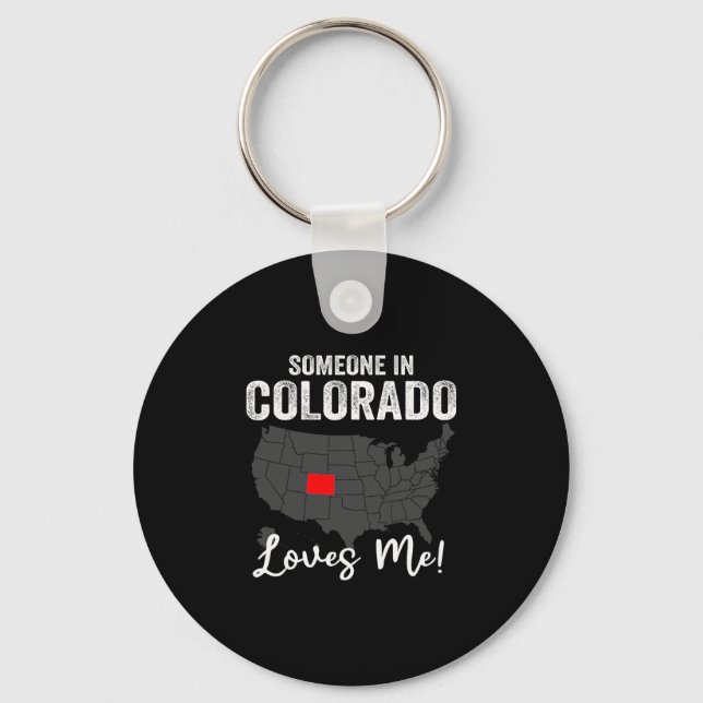 Porte-clés Quelqu'un au Colorado m'aime  (Recto)