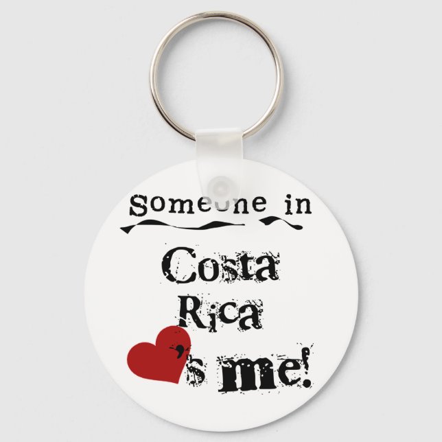 Porte-clés Quelqu'Un Au Costa Rica M'Aime (Recto)