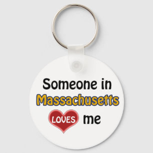 Porte-clés Quelqu'un au Massachusetts m'aime