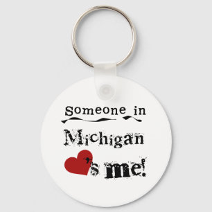 Porte-clés Quelqu'Un Au Michigan M'Aime