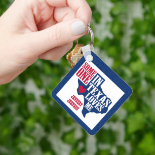 Porte-clés Quelqu'un au Texas m'aime Porte - clé