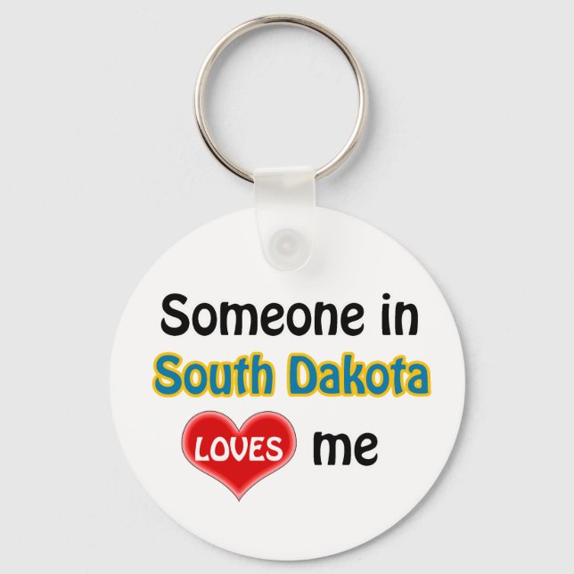 Porte-clés Quelqu'un dans le Dakota du Sud m'aime (Recto)