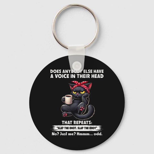 Porte-clés Quelqu'Un D'Autre A-T-Il Une Voix Dans La Tête Qui (Recto)