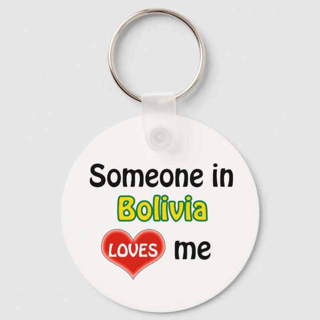 Porte-clés Quelqu'un en Bolivie m'aime (Recto)