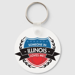 Porte-clés Quelqu'un en Illinois m'aime