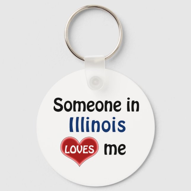 Porte-clés Quelqu'un en Illinois m'aime (Recto)