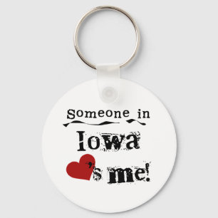 Porte-clés Quelqu'un en Iowa m'aime