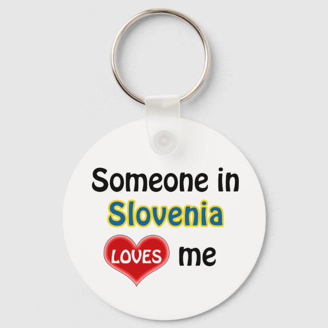Porte-clés Quelqu'un en Slovénie m'aime (Recto)
