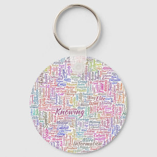 Porte-clés Question Apprendre Nuage MotssTexte Motif Message