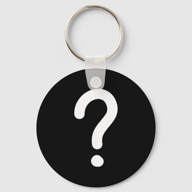 Porte-clés Question Mark, Drôle, Blague, Sarcastique, Famille (Recto)