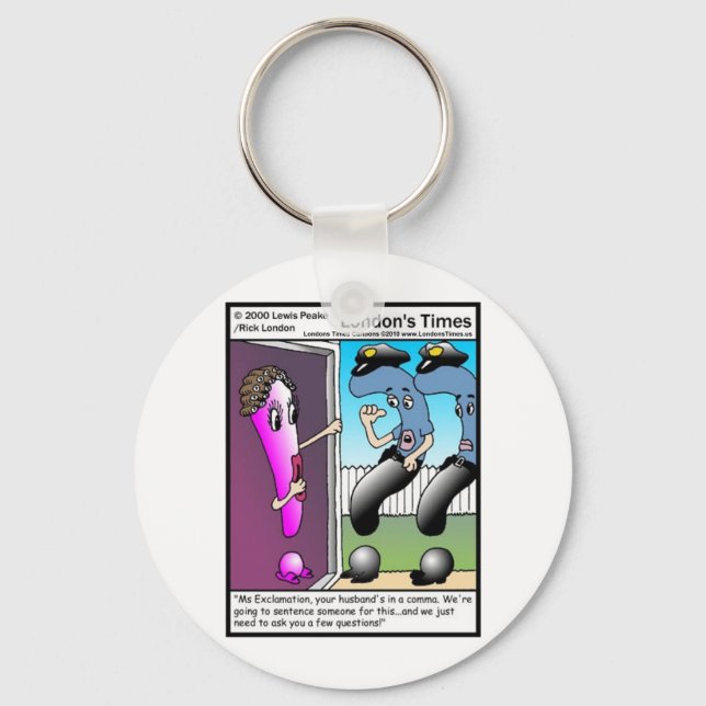 Porte-clés Question Police Drôle Cartoon Cadeaux & Tee - shir (Recto)
