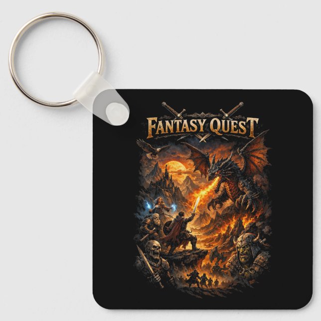 Porte-clés Quête de feu de dragon (Recto)
