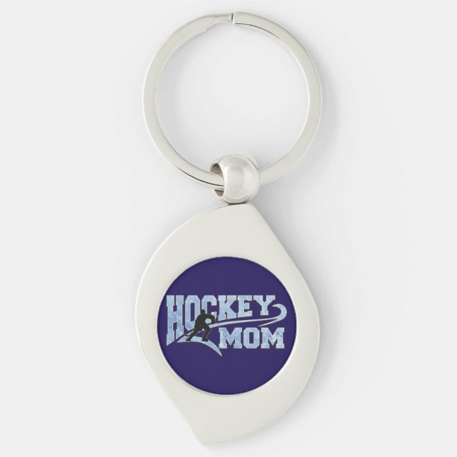 Porte-clés Queue de sport Maman de hockey (Devant)
