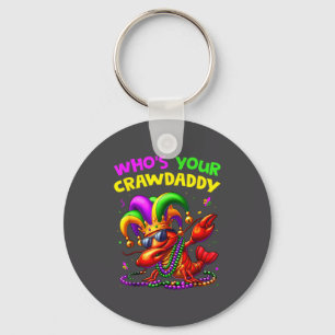 Porte-clés Qui est votre Crawdaddy Crawfish Jester Perles Drô