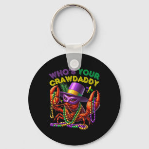 Porte-clés Qui est votre Crawdaddy Crawfish Jester Perles Drô