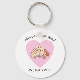 Porte-clés Qui T'Aime Bébé ? Owl Baby shower Valentines