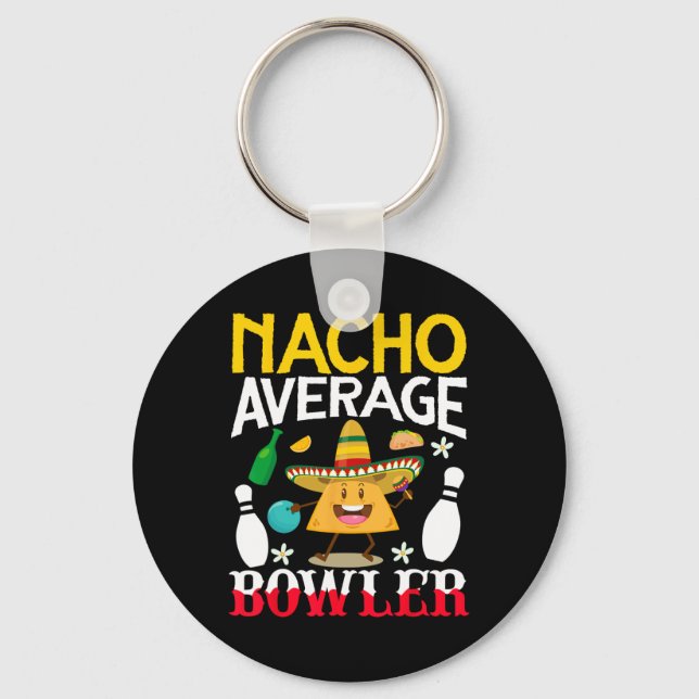 Porte-clés Quilleur Moyen Nacho Cinco De Mayo Bowling Mexicai (Recto)