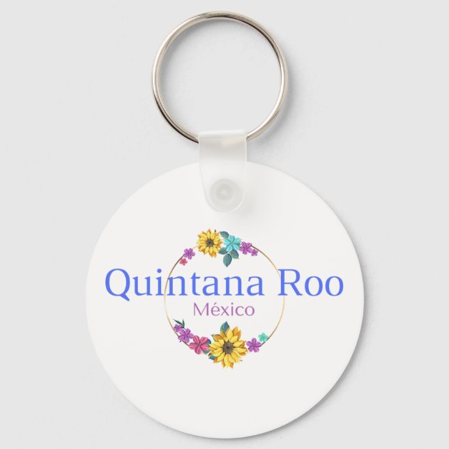 Porte-clés Quintana Roo Mexique Voyage Destination Bridesmaid (Recto)