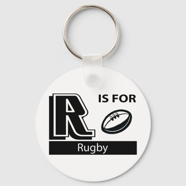 Porte-clés R est pour le rugby (Recto)