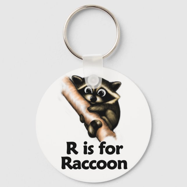Porte-clés R est pour Raccoon (Recto)