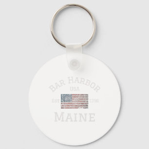 Porte-clés R Havre Maine États-Unis Drapeau Américain Établi