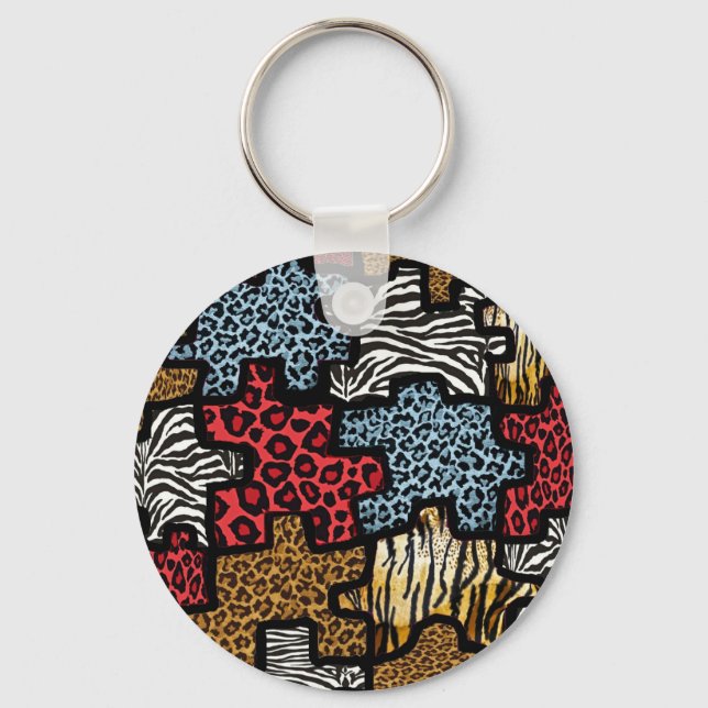 Porte-clés RAB Rockabilly Animal Print Puzzle (Recto)