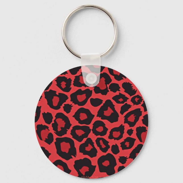 Porte-clés RAB Rockabilly Leopard Print Red Black (Recto)