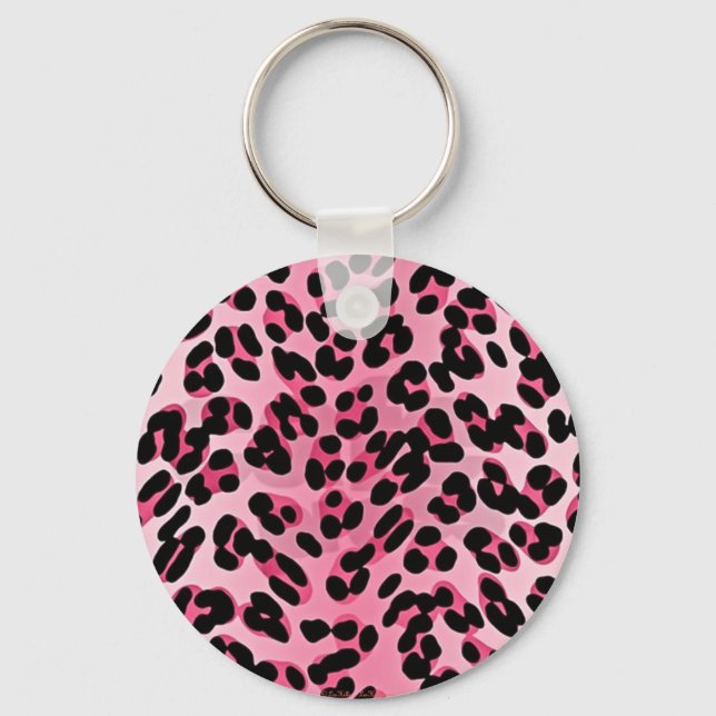 Porte-clés RAB Rockabilly Pink Cheetah Print (Recto)