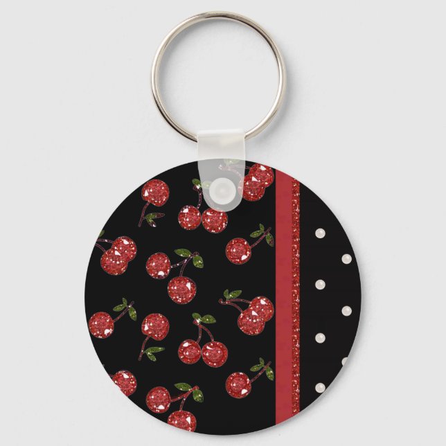 Porte-clés RAB Rockabilly Very Cherry Cherries Black (Recto)