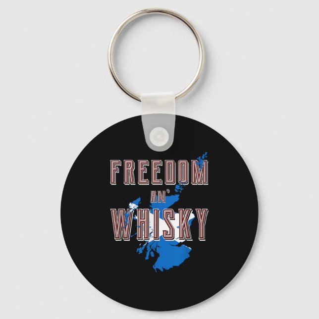 Porte-clés Rabbie Burns Citation Liberté Whisky Scottish Colo (Recto)