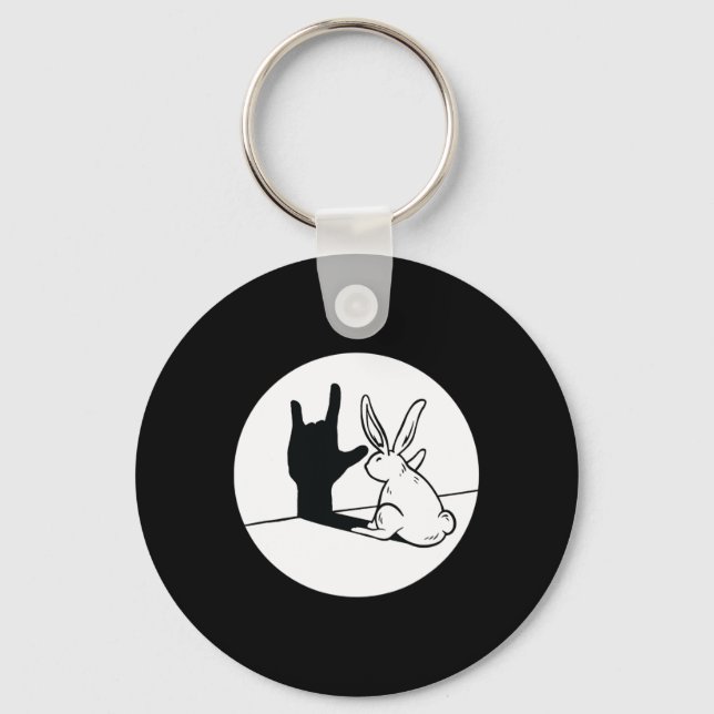 Porte-clés Rabbit Asl Gésture main Sourde Acteurs de perte d' (Recto)