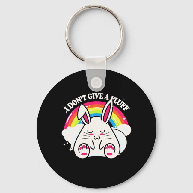 Porte-clés Rabbit Je Ne Donne Pas De Fluff (Recto)
