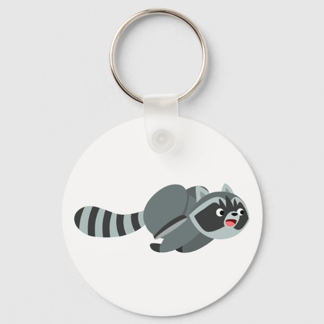 Porte-clés Raccoon de dessin animé mignon (Recto)