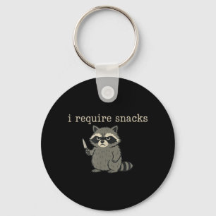 Porte-clés Raccoon Drôle, J'Ai Besoin De Snacks _1
