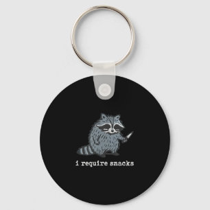 Porte-clés Raccoon Drôle J'Ai Besoin De Snacks Pour Hommes Fe