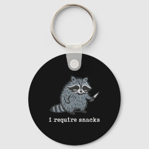 Porte-clés Raccoon Drôle J'Ai Besoin De Snacks Pour Hommes Fe