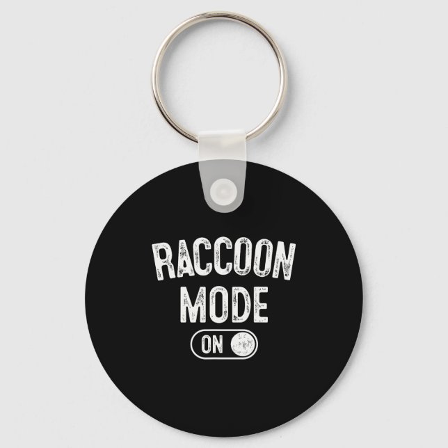 Porte-clés Raccoon Mode On Costume Funny Trash Panda Gift Ani (Recto)