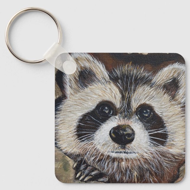 Porte-clés Raccoon Porte - clé de peinture (Recto)