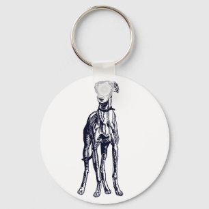 Porte-clés race Greyhound anglaise