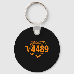 Porte-clés Racine carré 4489 Mème d'Halloween drôle 67 Teac e