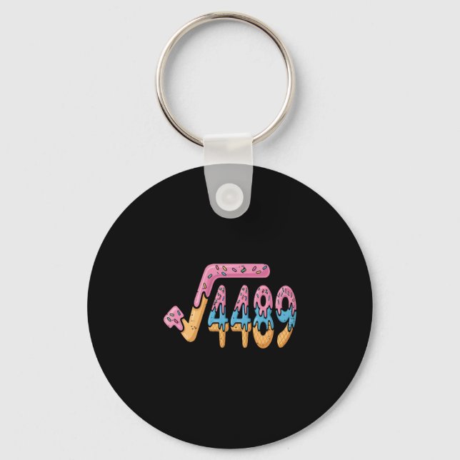 Porte-clés Racine Carrée 4489 Glang de Crème Glacée Math 67 S (Recto)