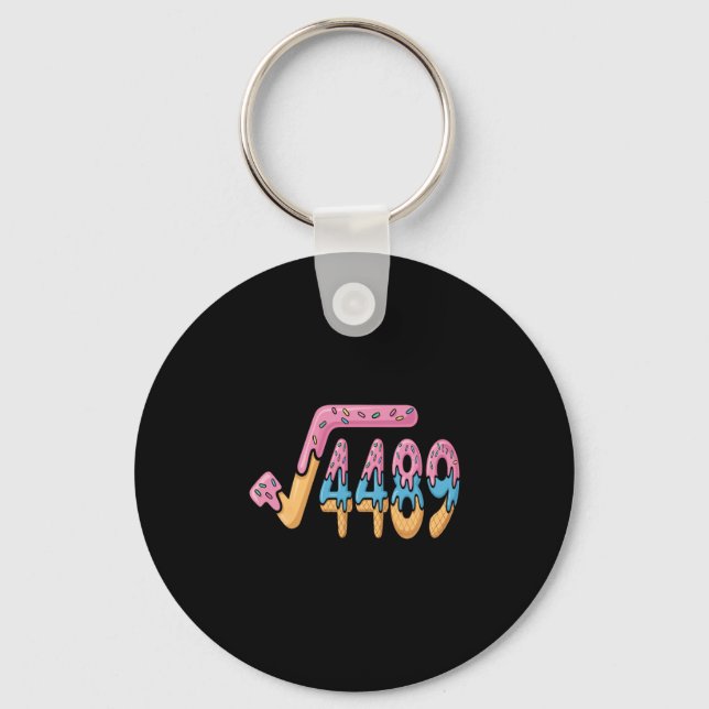 Porte-clés Racine carrée drôle 4489 Drôle 67 Math Glace Mem (Recto)