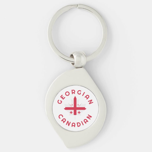 Porte-clés Racines géorgiennes canadiennes (Devant)