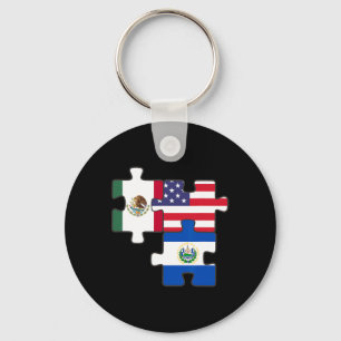 Porte-clés Racines Mexicaines Et Salvadoriennes Plus Le Drape